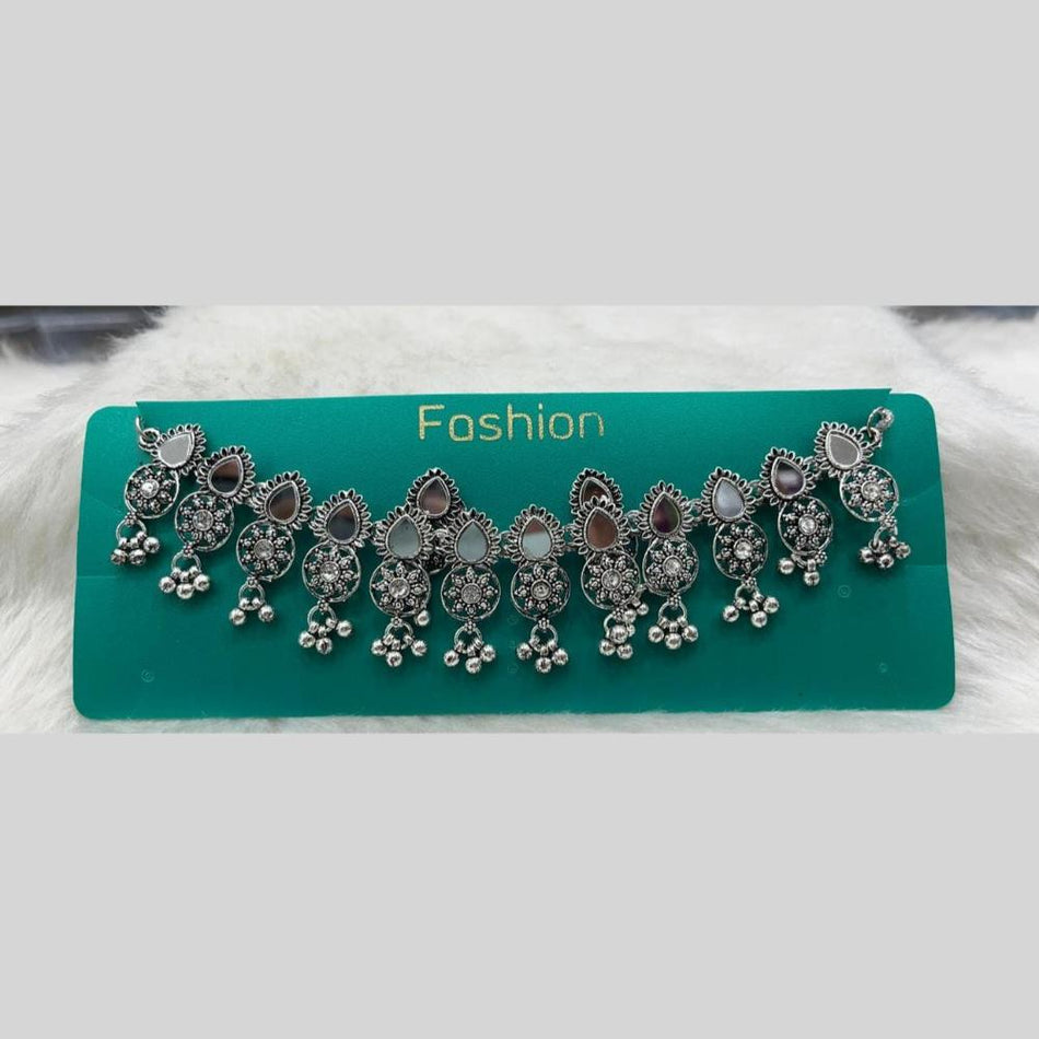 Oxidised Plated Pearls Necklace Boho Style | Bridal Jewellery India
