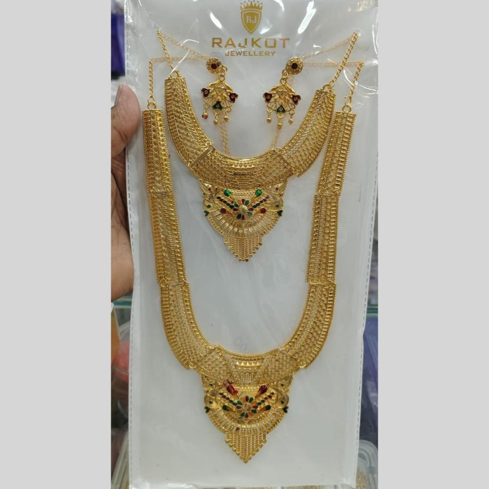 Double Layer Necklace in Sterling Silver | Bridal Jewellery India