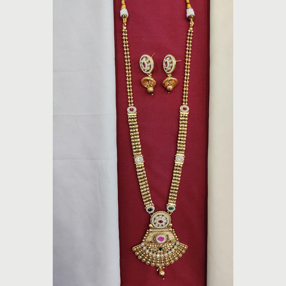 Luxe Pota Necklace in Rose Gold Plated | Bridal Jewellery India