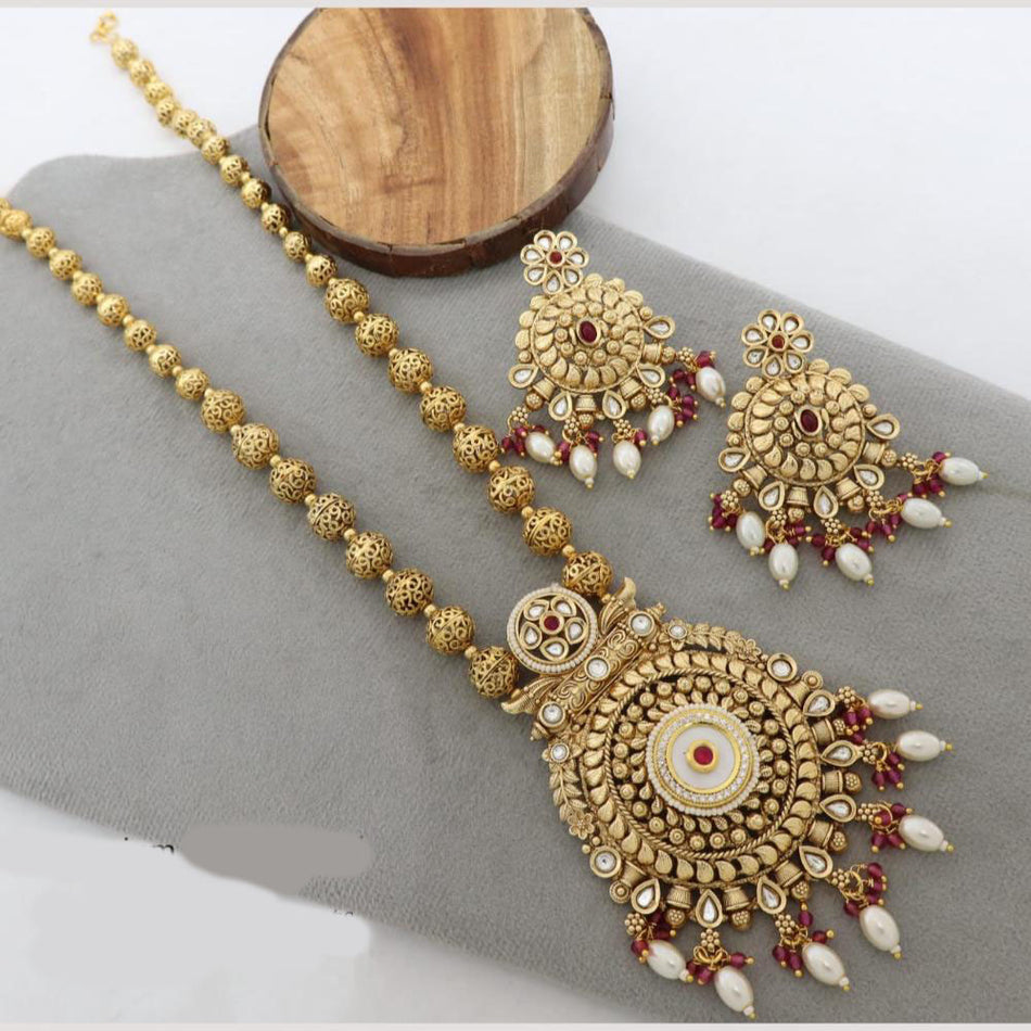 Kundan Necklace in Sterling Silver | Bridal Jewellery India