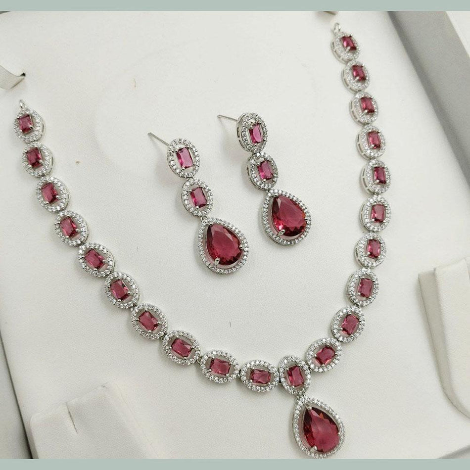 Kavita Art Designer Sparkling 18K Gold Plated Necklace Set | Bridal Jewellery India