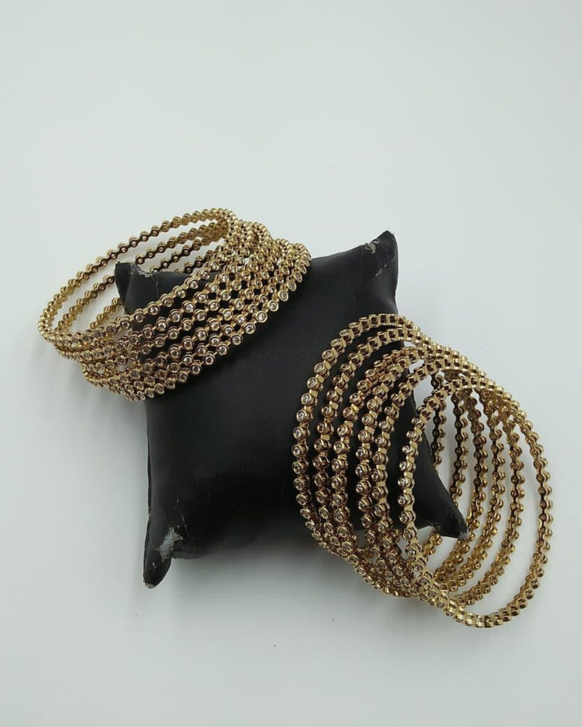 Lightweight Copper Crystal Bangles for All Occasions | Bridal Jewellery India