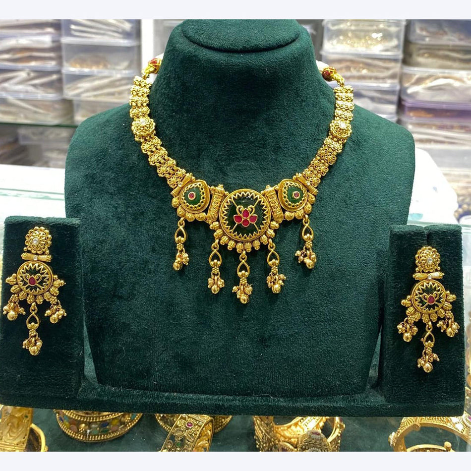 Elegant Shine Necklace in Sterling Silver | Bridal Jewellery India