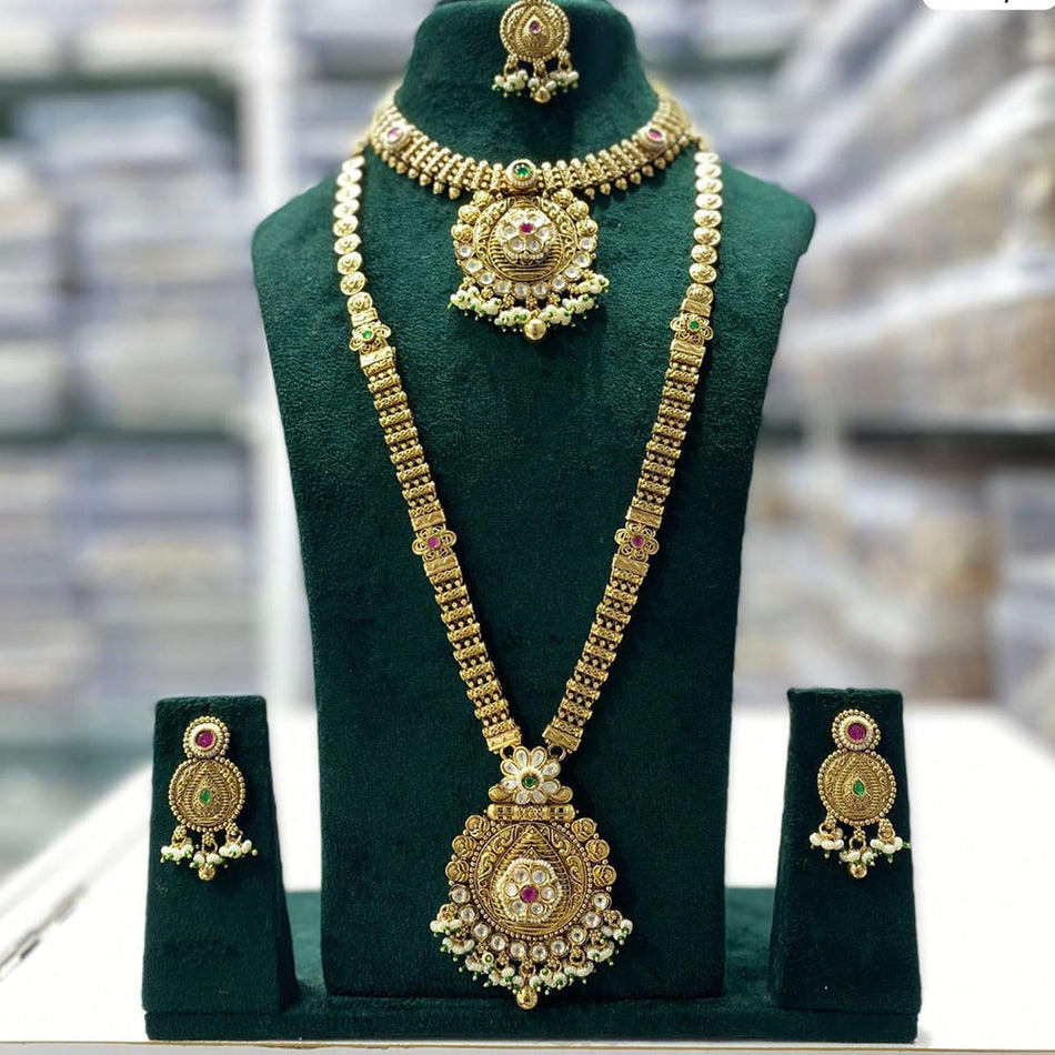 Eternal Charm Necklace in  Gold Plated | Bridal Jewellery India