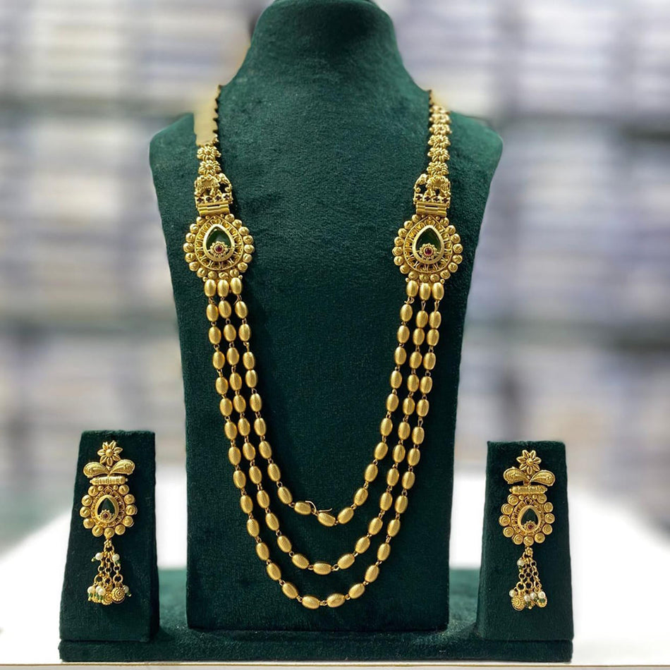 Kavita Art Gold Plated Long Necklace | Bridal Jewellery India