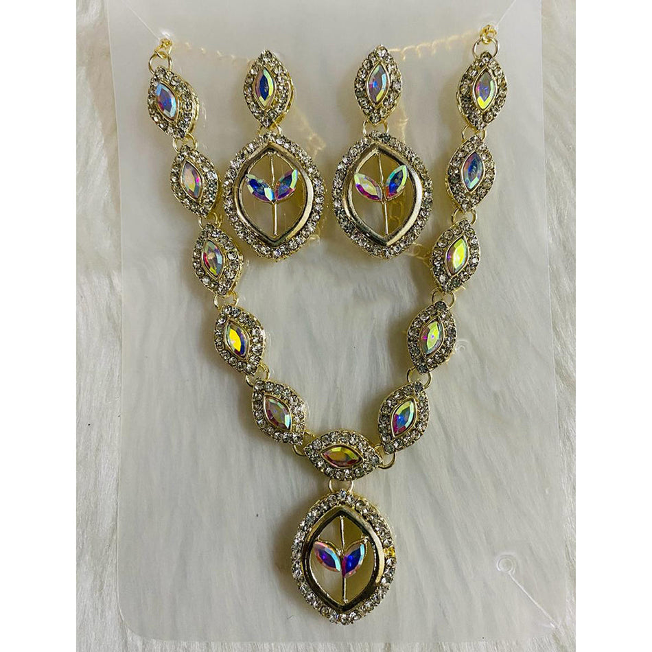 Crystal Necklace in Austrian Stone | Bridal Jewellery India