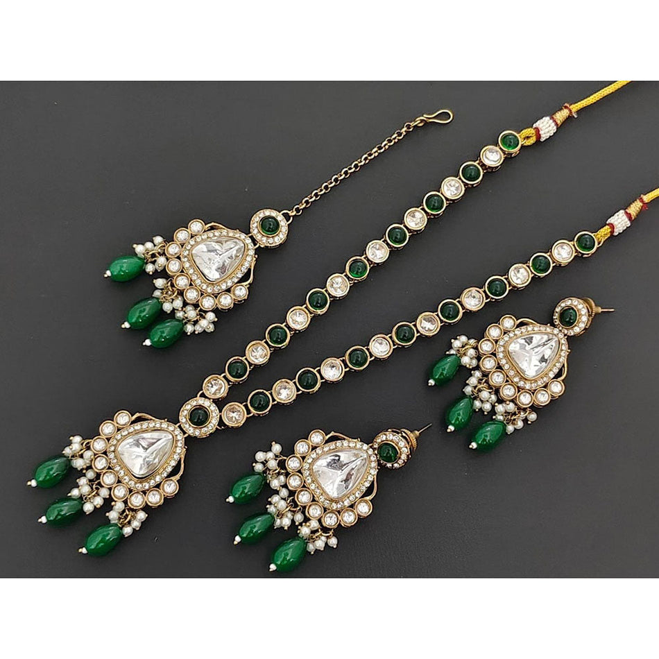 Kundan Necklace in Sterling Silver | Bridal Jewellery India