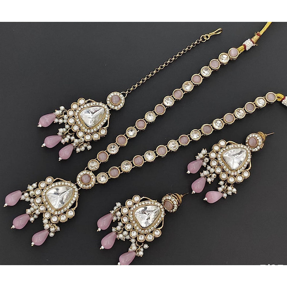 Kundan Necklace in Sterling Silver | Bridal Jewellery India