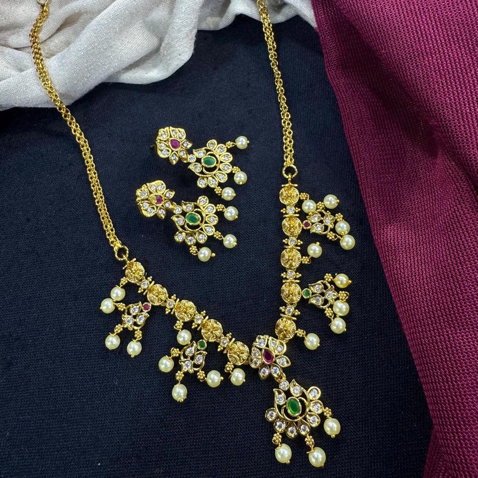 Kota Art Sterling Silver Poha Necklace | Bridal Jewellery India