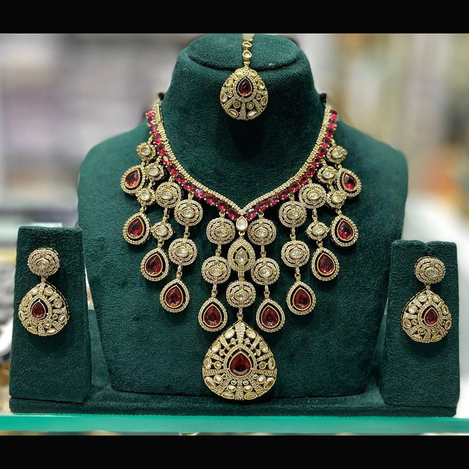 Kavita Art Royal Gold Plated Kundan Necklace | Bridal Jewellery India