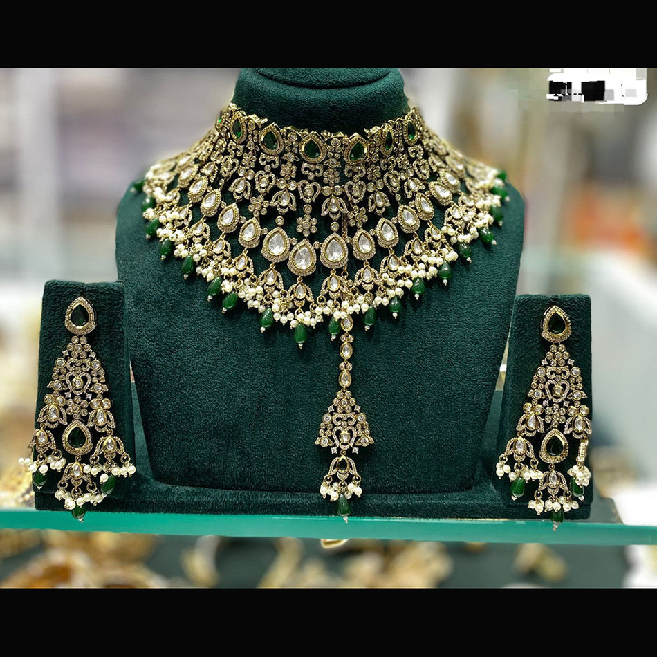 Kundan Choker in Silver with Polki Stones | Bridal Jewellery India