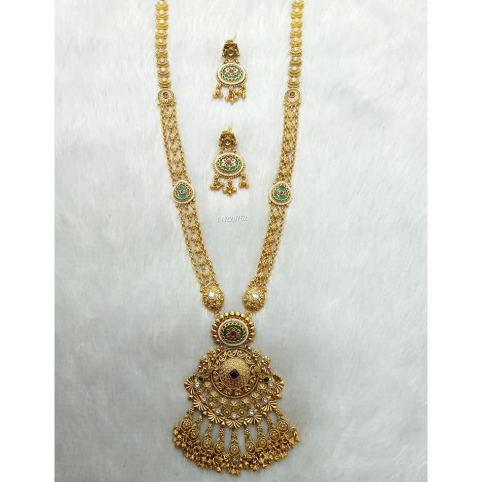 Meenakari Necklace in Sterling Silver | Bridal Jewellery India