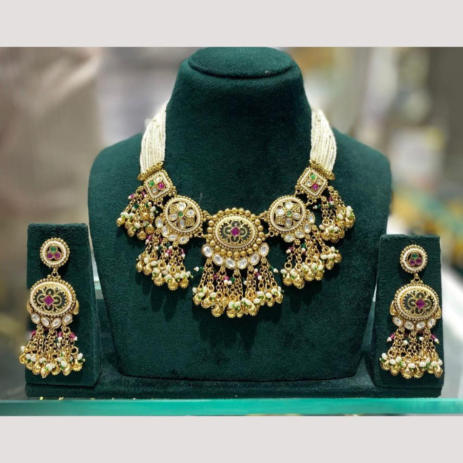 Pendant in Rose Gold Plated   Pearl | Bridal Jewellery India