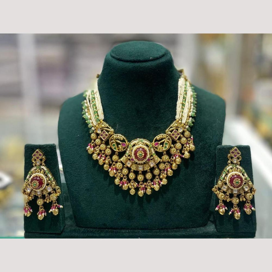 Kundan Choker Necklace in Gold Plated for Bridal | Bridal Jewellery India