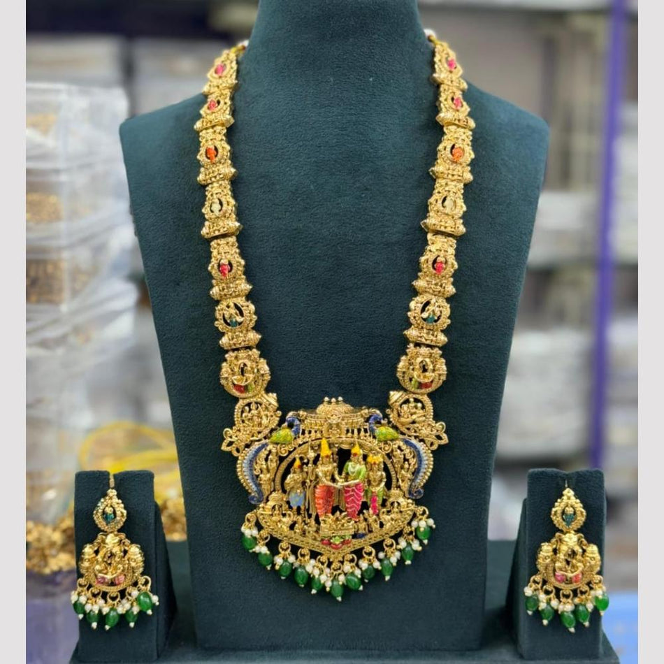 Kota Art Rose Gold Plated Layered Chain Bracelet | Bridal Jewellery India