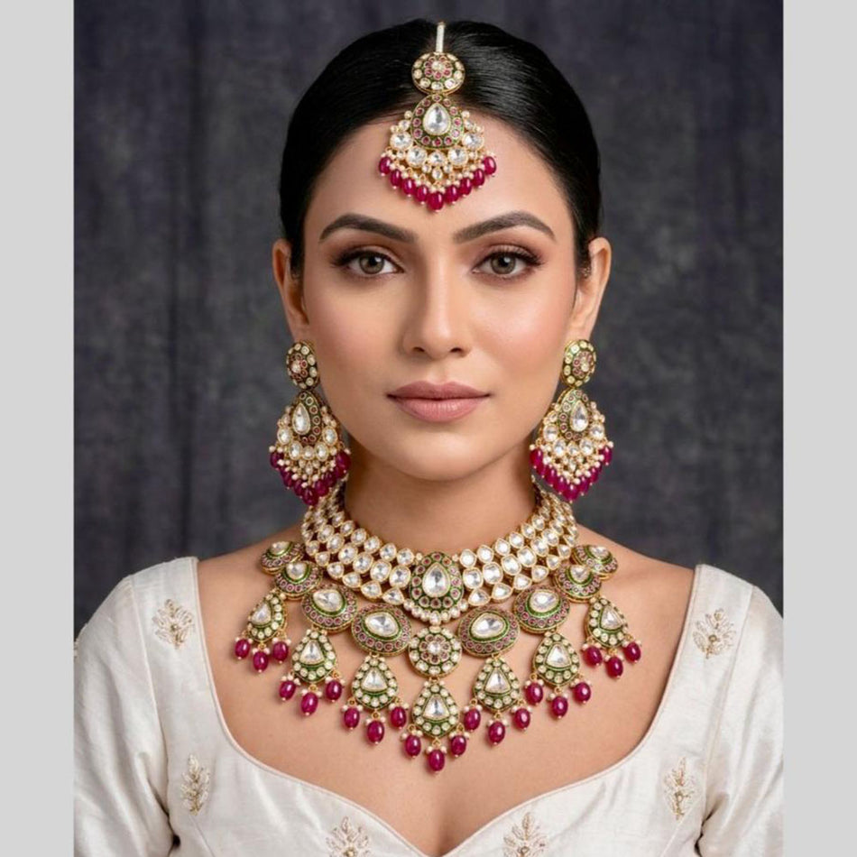 Kundan Choker in Silver | Bridal Jewellery India
