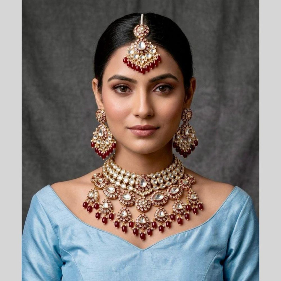 Kundan Choker in Silver | Bridal Jewellery India