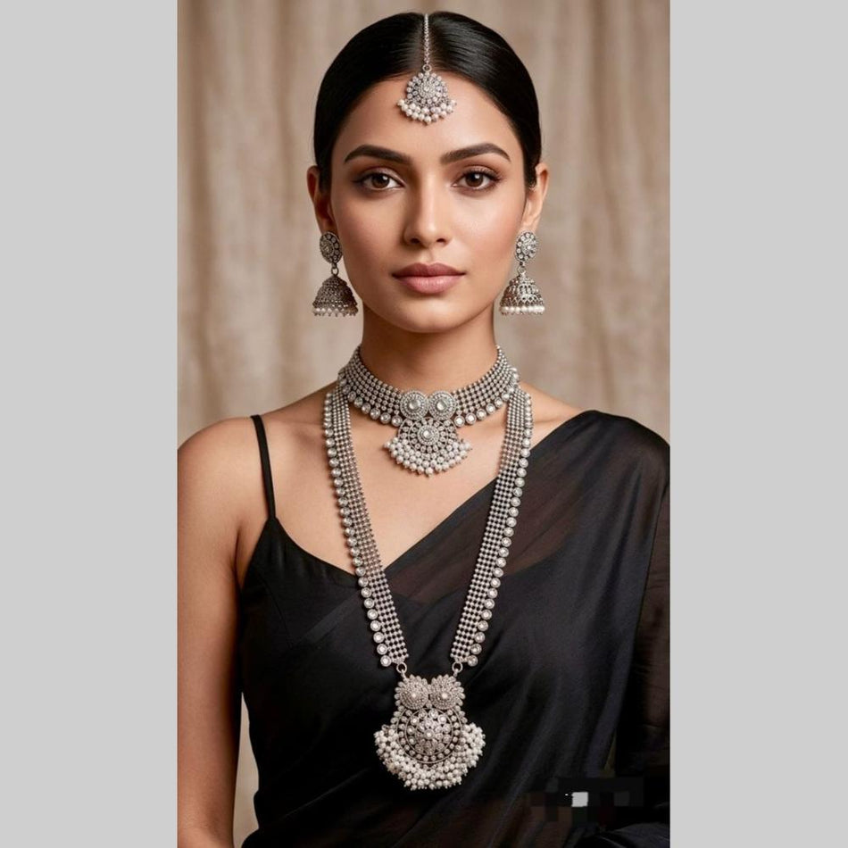 Kavita Art in Gold Tone Kundan Necklace Set | Bridal Jewellery India