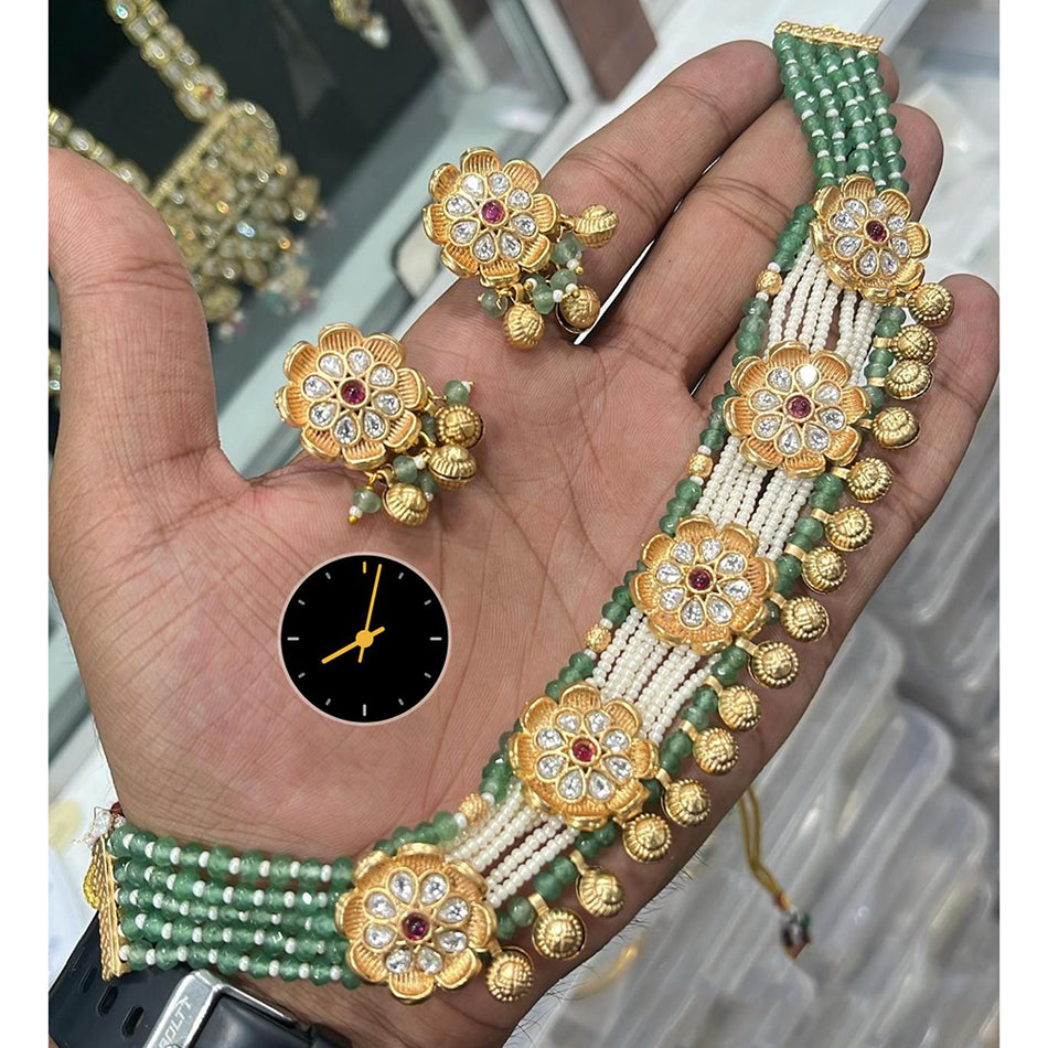 Kundan Choker in Sterling Silver | Bridal Jewellery India