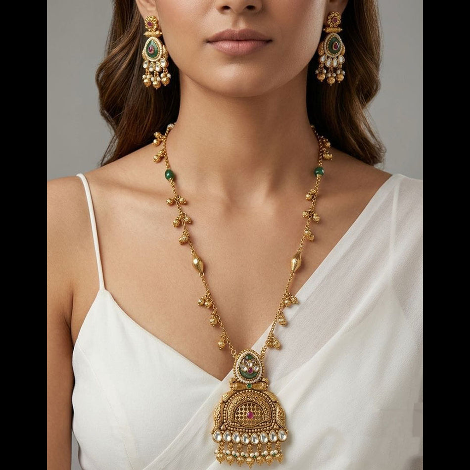 Kota Art 14K Gold Plated Hoop Earrings | Bridal Jewellery India