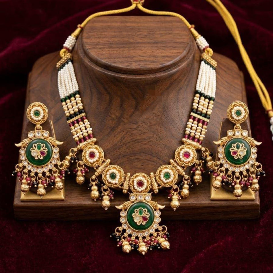 Pota Necklace in Sterling Silver | Bridal Jewellery India