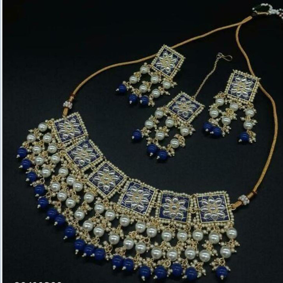 Gold Plated Kundan Choker with Pearls | Bridal Jewellery India