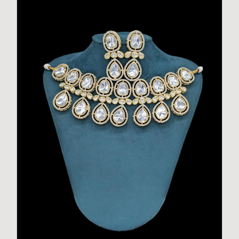 Kundan Choker Necklace in Gold Plated with Traditional Design | Bridal Jewellery India