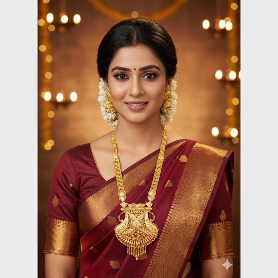 Gold Plated Forming Necklace Set for Bridal | Bridal Jewellery India