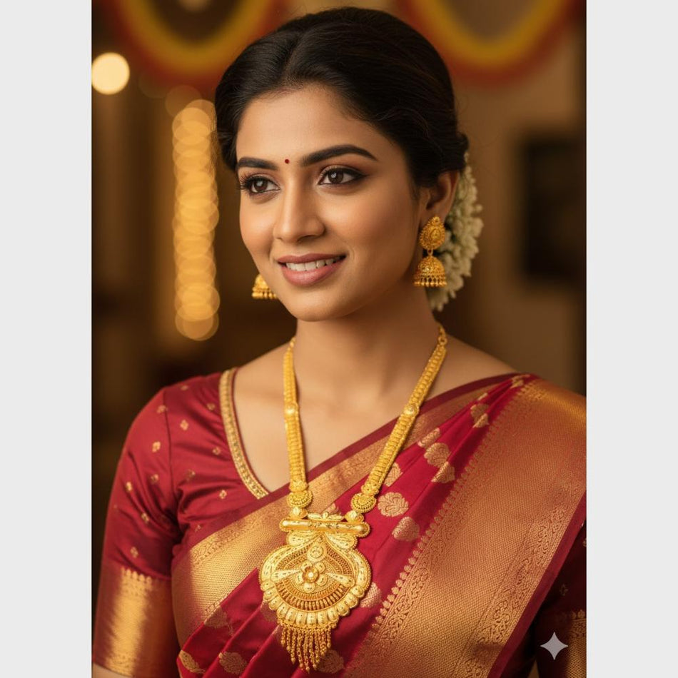 Gold Plated Chain Necklace for Wedding | Bridal Jewellery India
