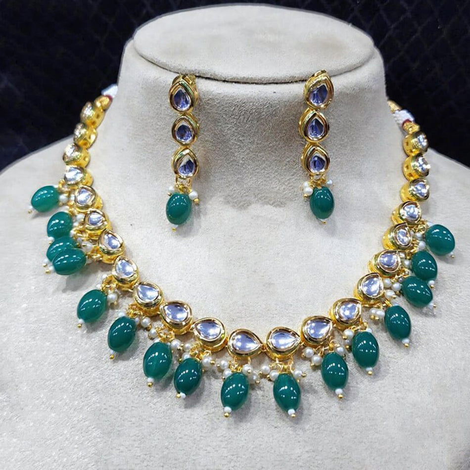 Kundan Necklace in Rose Gold Plated | Bridal Jewellery India