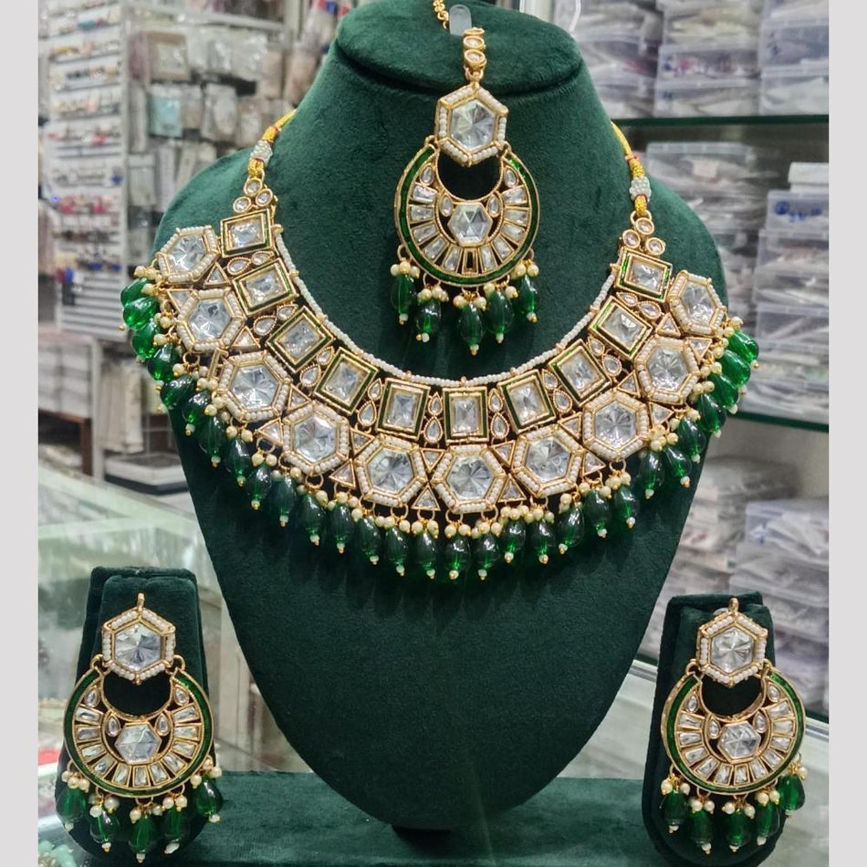 Kundan Necklace in Gold Plated | Bridal Jewellery India