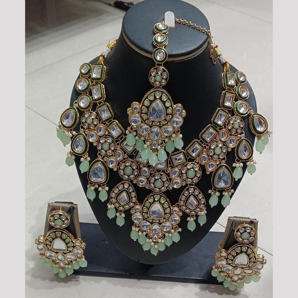 Kundan Necklace in Gold Plated | Bridal Jewellery India