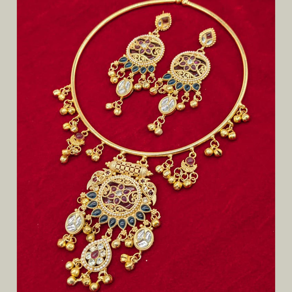 Graceful Pearl Necklace in 14K Gold Plated | Bridal Jewellery India