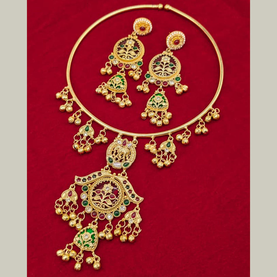 Graceful Pota Pearl Necklace in Gold Tone | Bridal Jewellery India
