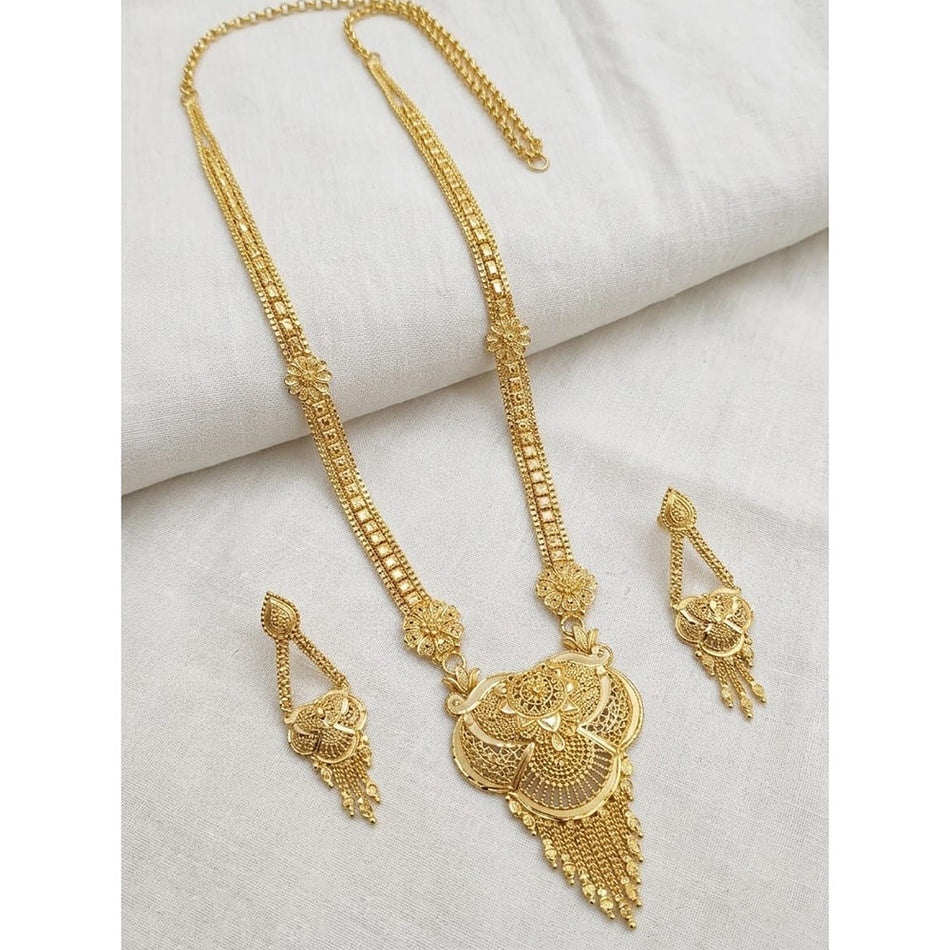 Gold Plated Traditional Necklace Set | Bridal Jewellery India