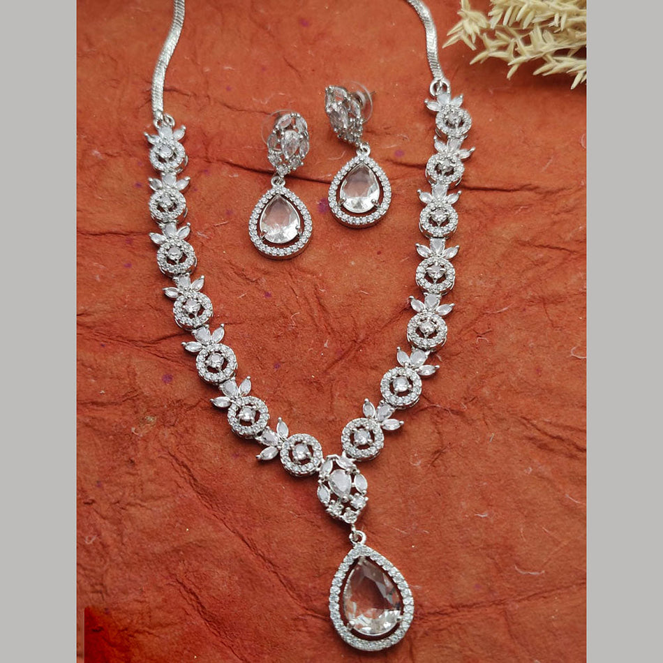 Gold Plated Diamond Necklace Set for Bridal Wear | Bridal Jewellery India