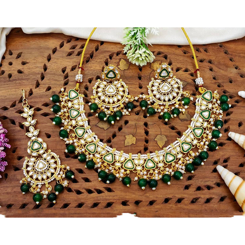 Kundan Pearl Necklace Set for Bridal Wear | Bridal Jewellery India
