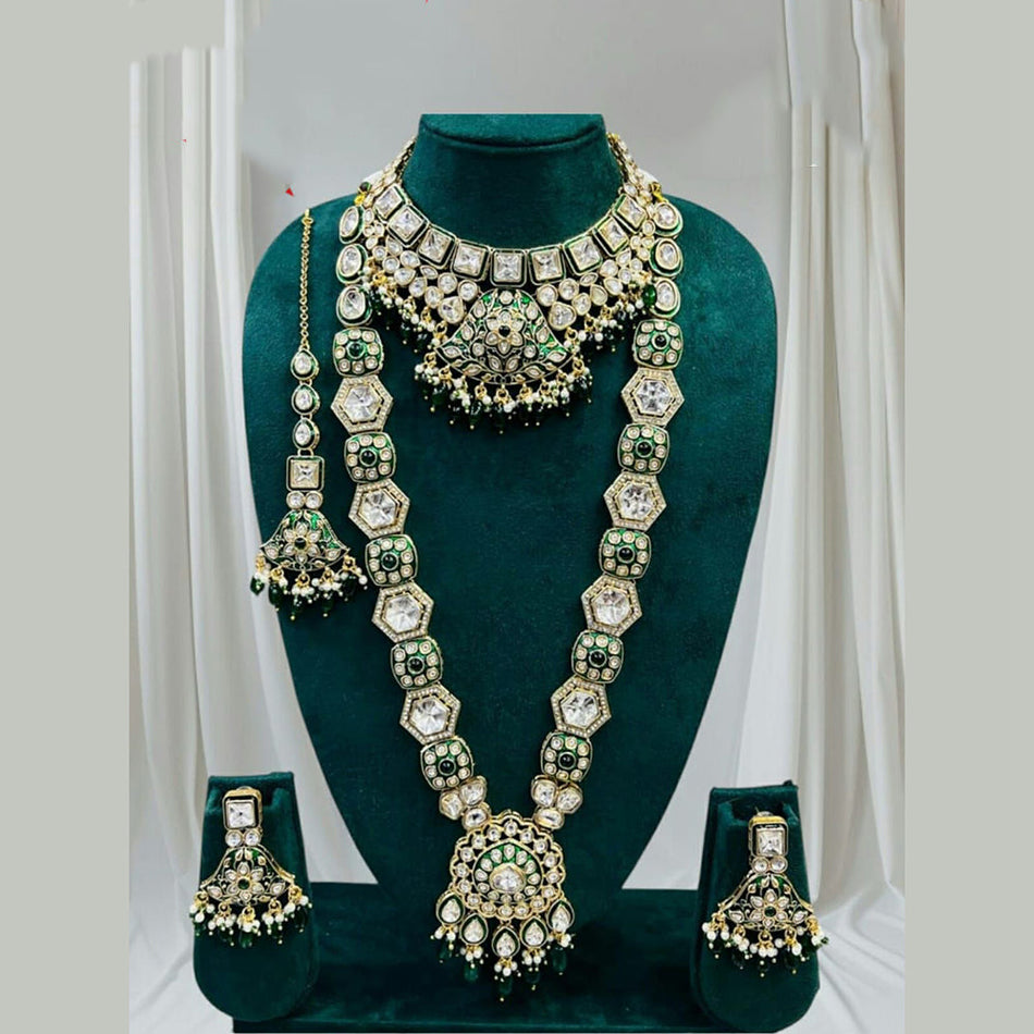 Kundan Choker Necklace in Gold Plated with Polki Stones | Bridal Jewellery India