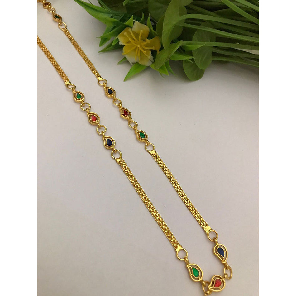Royal Meenakari Necklace in Gold Tone | Bridal Jewellery India