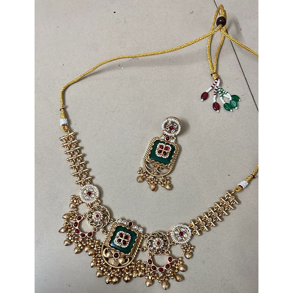 Kundan Necklace in Gold Plated for Bride | Bridal Jewellery India