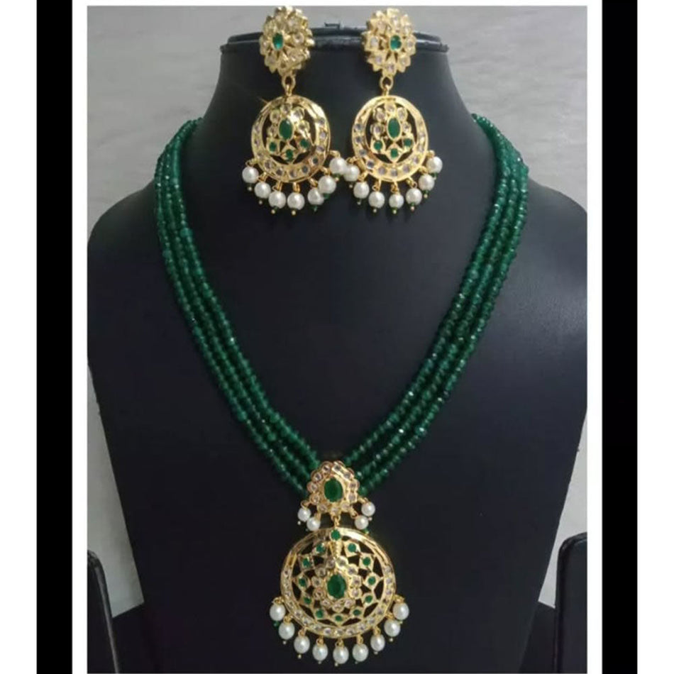 Heritage Pota Necklace in Oxidised Silver | Bridal Jewellery India