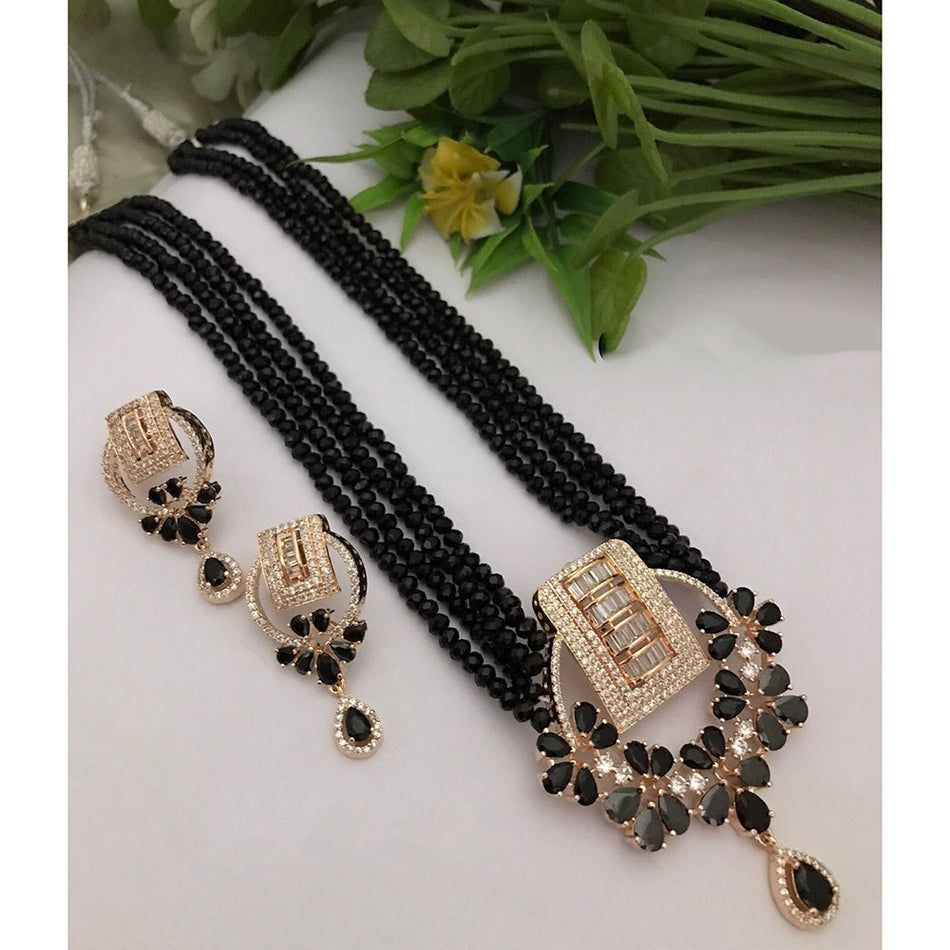Luxe Pearl Necklace in White Gold Plated | Bridal Jewellery India