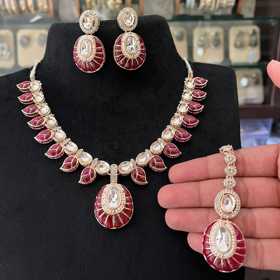 Kundan Necklace in  Gold Plated | Bridal Jewellery India
