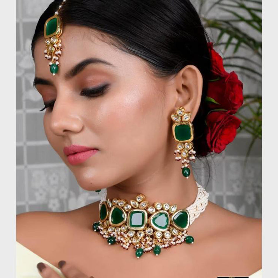 Glam Kundan Pearl Necklace for Bridal | Bridal Jewellery India