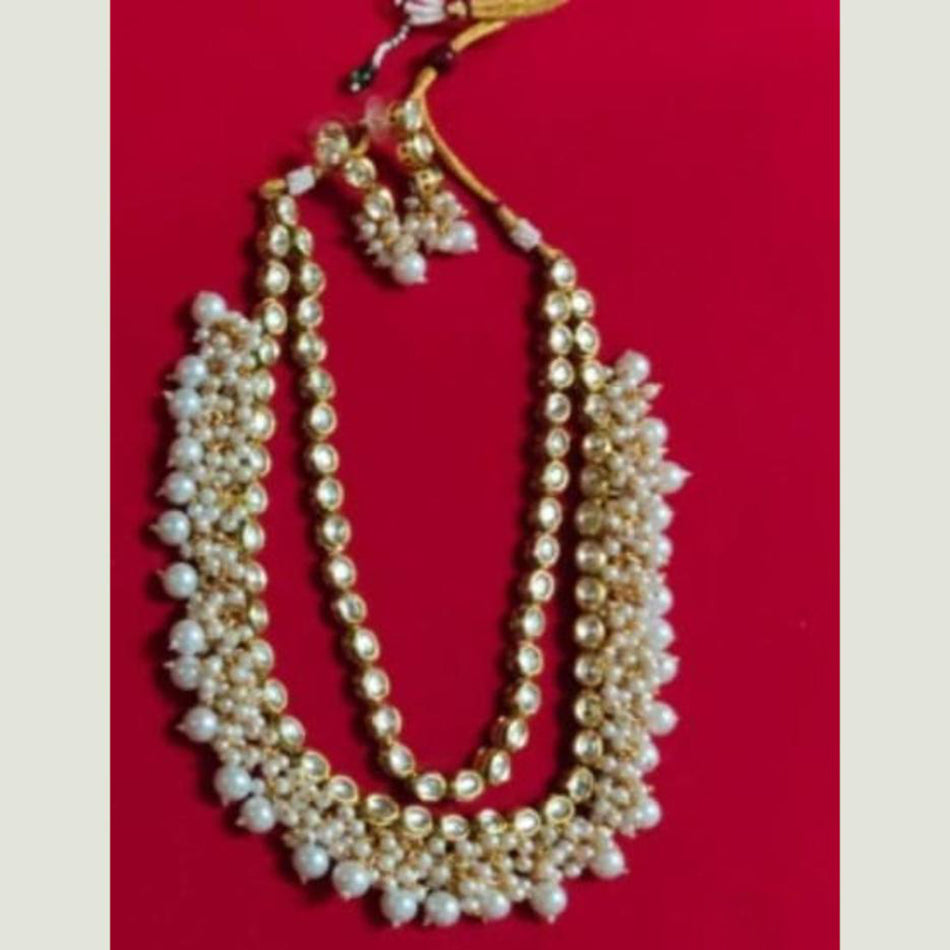 Kundan Necklace in Sterling Silver | Bridal Jewellery India
