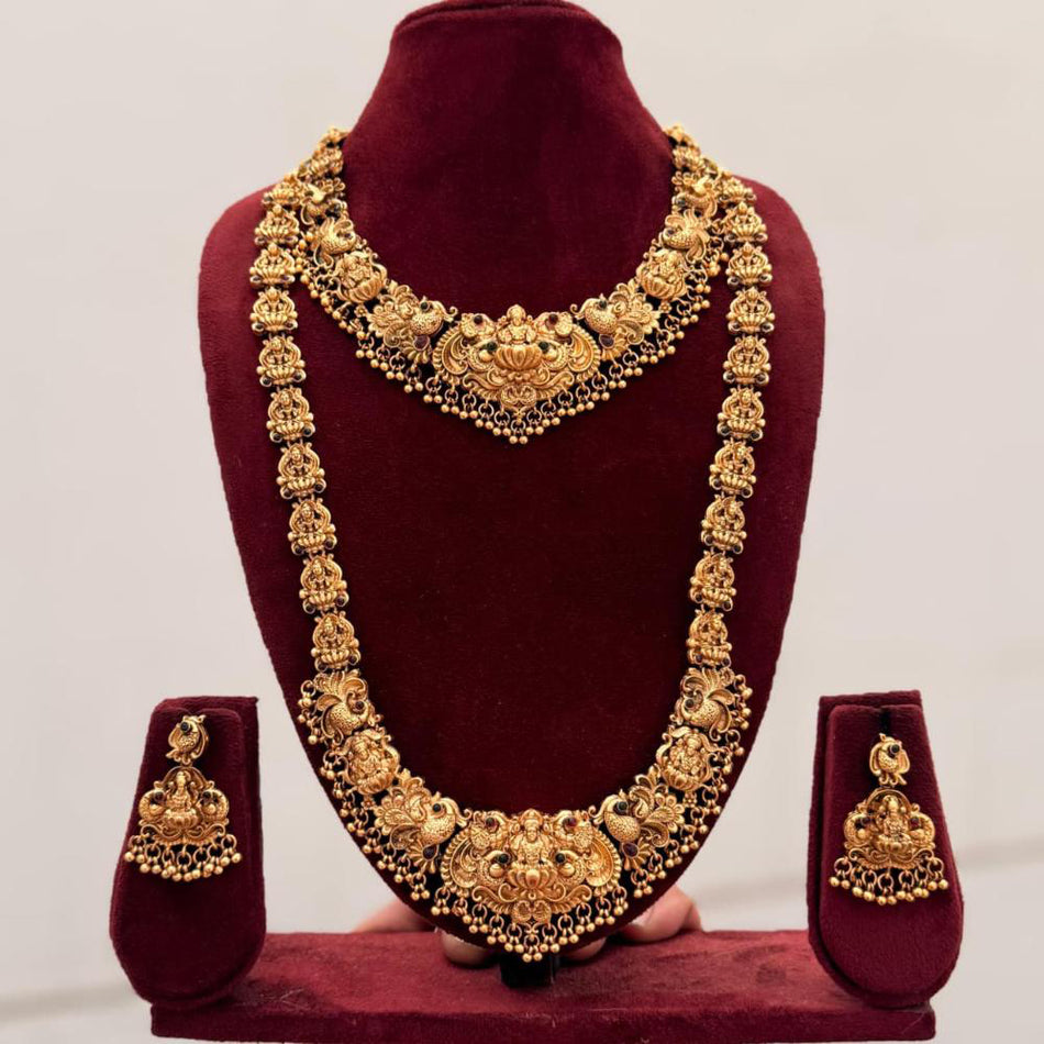 Pota Stone   Pearl Necklace in Sterling Silver | Bridal Jewellery India
