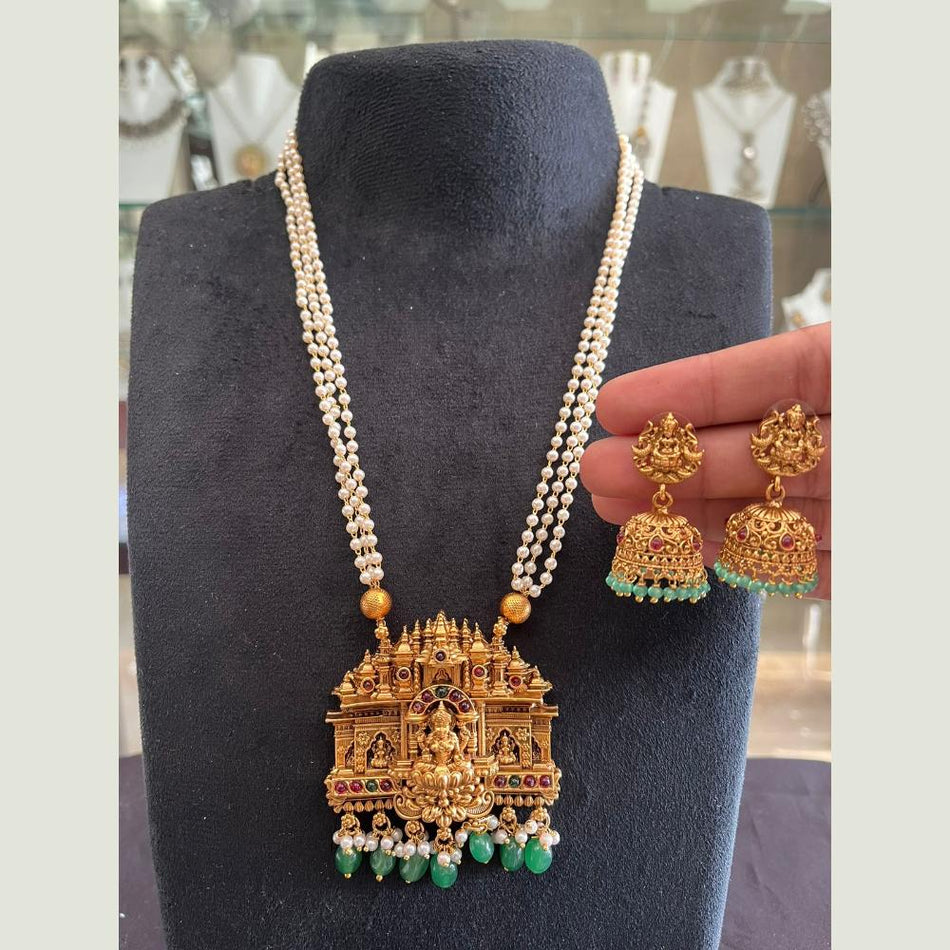 Goddess Temple Necklace in 18K Gold Plated | Bridal Jewellery India