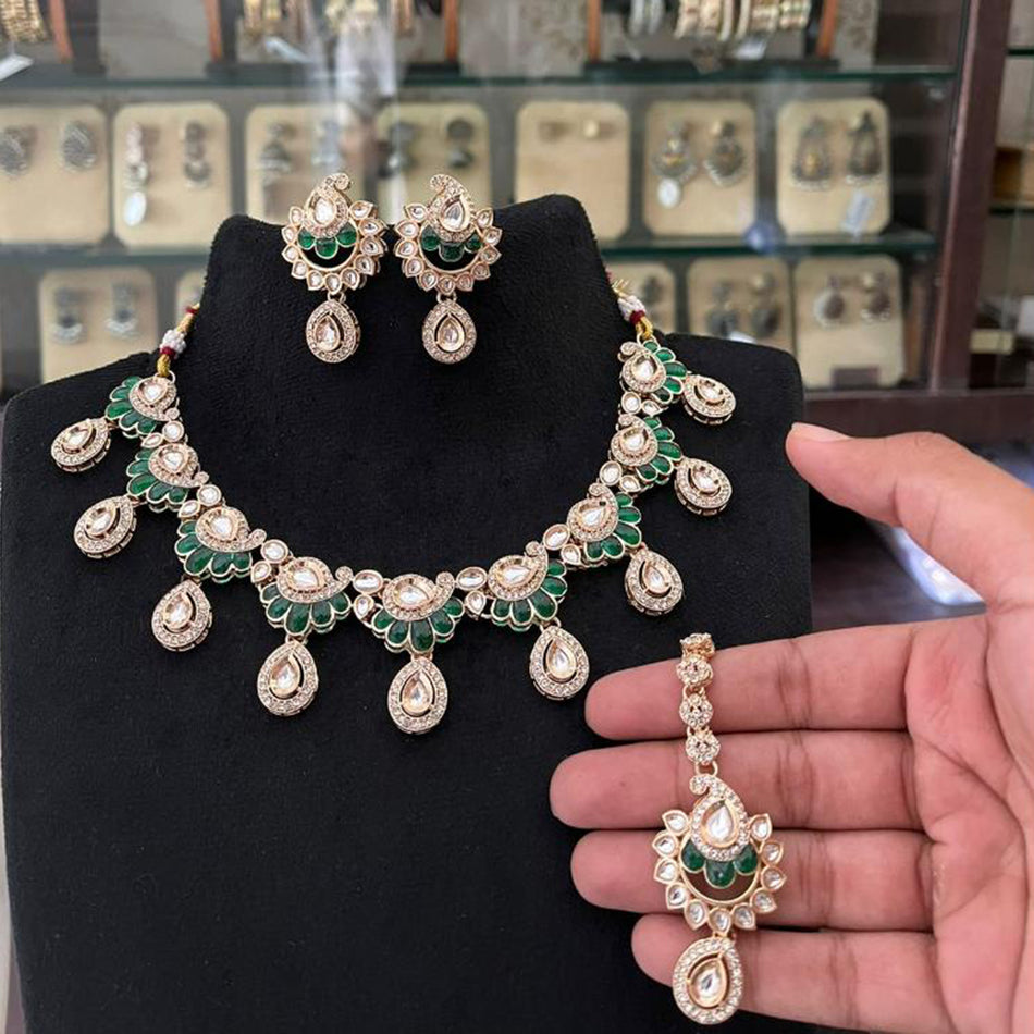 Kundan Necklace in Gold Plated | Bridal Jewellery India