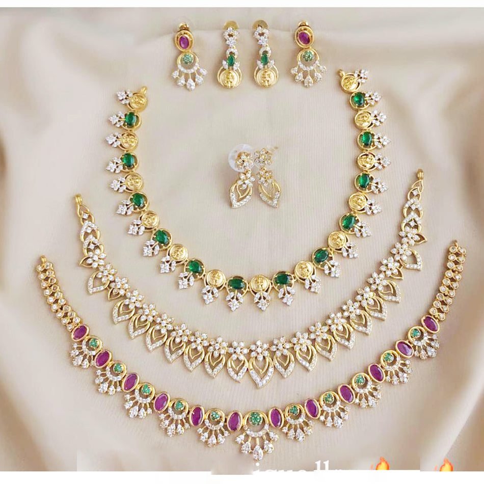 Royal Austrian Stone Bracelet in Gold Tone | Bridal Jewellery India