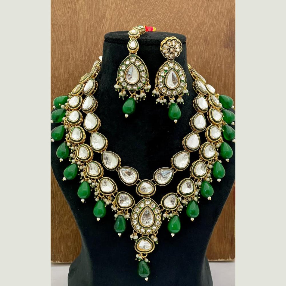 Kundan Necklace in Sterling Silver | Bridal Jewellery India